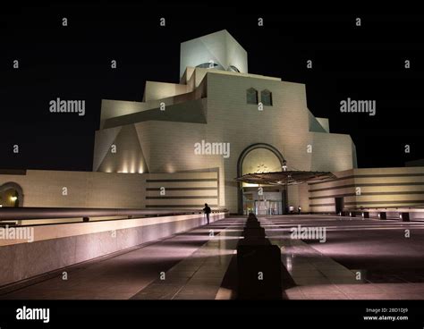 A view of The Museum of Islamic Art at night in Doha, Qatar. Add to ...