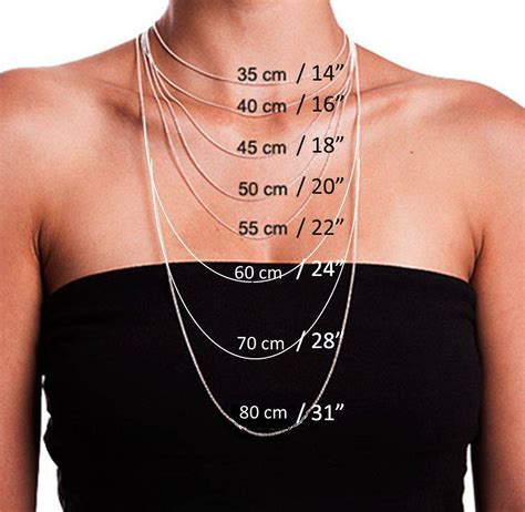 Silver Herringbone Chain Necklace | Necklace size charts, Necklace ...