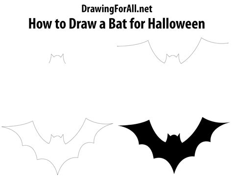 Simple Halloween Bat Drawing