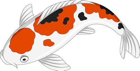 Cartoon cute koi fish on white background 7098382 Vector Art at Vecteezy