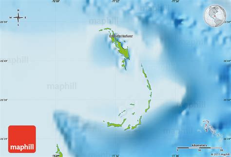 Physical Map of Berry Islands