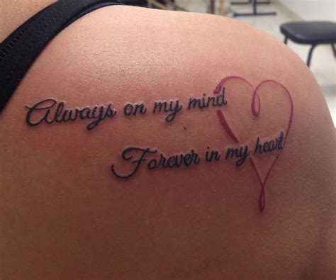 Always on my mind forever in my heart tattoos | TATTOO