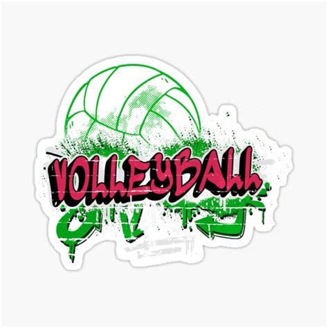 "Volleyball graffiti " Sticker for Sale by Rocky2018 | Redbubble