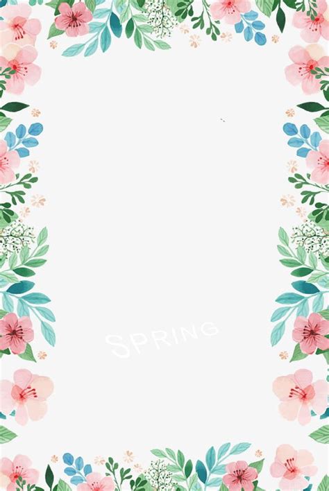 Spring Borders PNG, Clipart, Borders Clipart, Flowers, Frame, Leaves ...