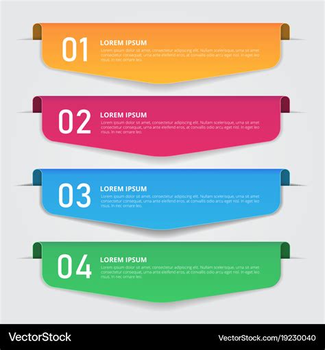 Origami infographic banner template Royalty Free Vector