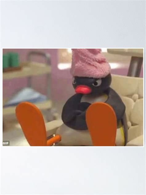 "Pingu the penguin meme" Poster for Sale by Haya20 | Redbubble