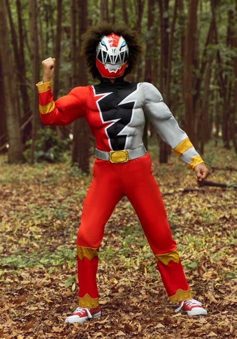 Power Rangers Red Ranger Dino Charge Classic Muscle CostumeDisguise ...