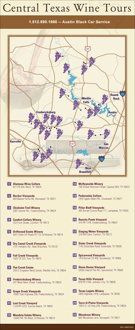 fredericksburg texas winery map printable maps – Printable Maps Online