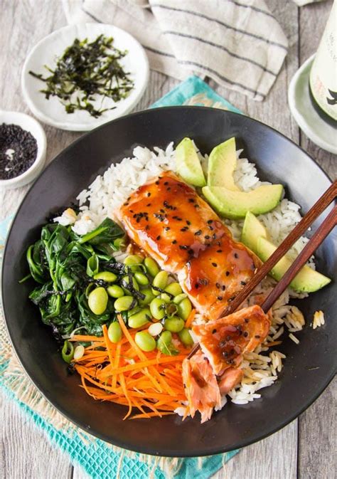 Teriyaki Salmon Bowl - Simple Healthy Kitchen