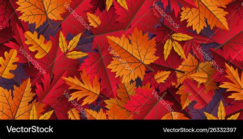 Autumn leaves background design Royalty Free Vector Image