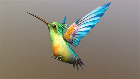 Hummingbird | Flying - Buy Royalty Free 3D model by TadenStar [4e6d591 ...