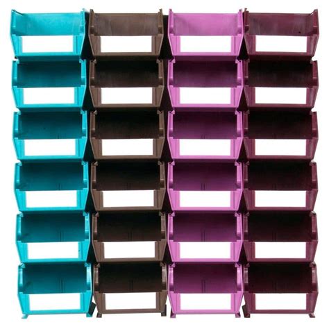 Triton Products LocBin Small Wall Storage Bin (24-Piece) with 2-Wall ...