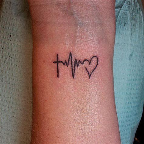 Heartbeat Tattoo on Wrist