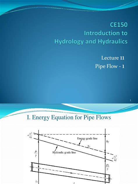 Lecture 11-Pipe Flow 1 | PDF