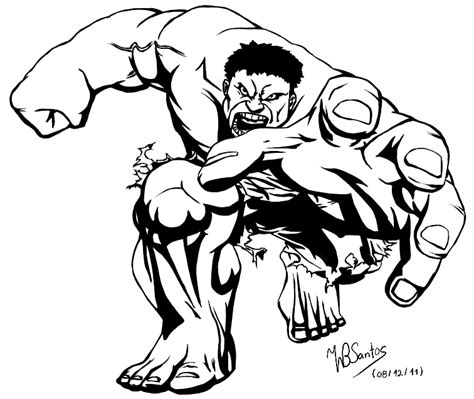 Black and White Incredible Hulk