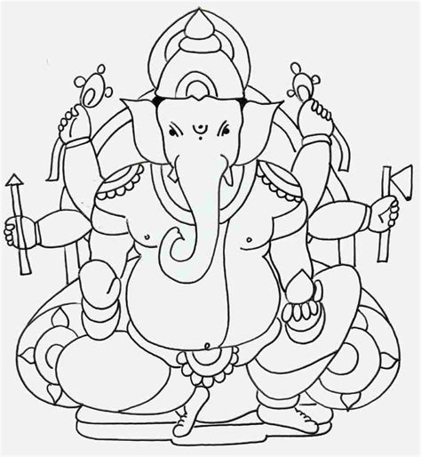 Ganesh Ji Drawing Simple - Easy Ganesh Drawing | Easy drawings ...