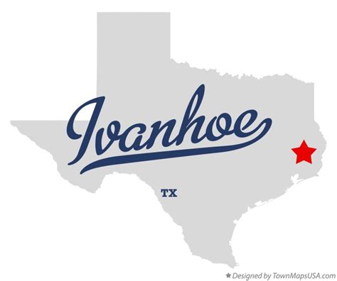 Map of Ivanhoe, Tyler County, TX, Texas