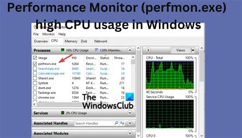 Performance Monitor (perfmon.exe) high CPU usage in Windows