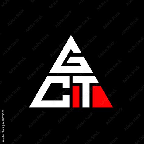 GCT triangle letter logo design with triangle shape. GCT triangle logo ...