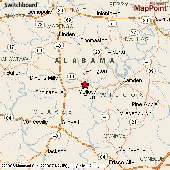 Where is Pine Hill, Alabama? see area map & more