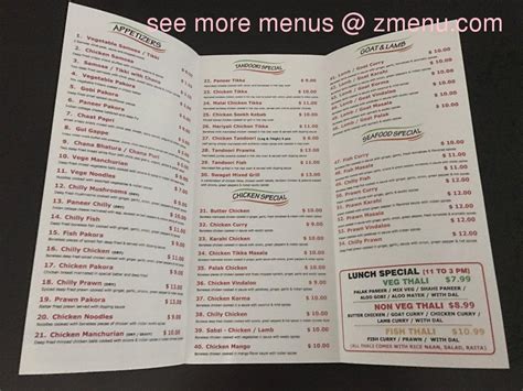 Menu at Swagat Indian Sweets & Restaurant, Surrey