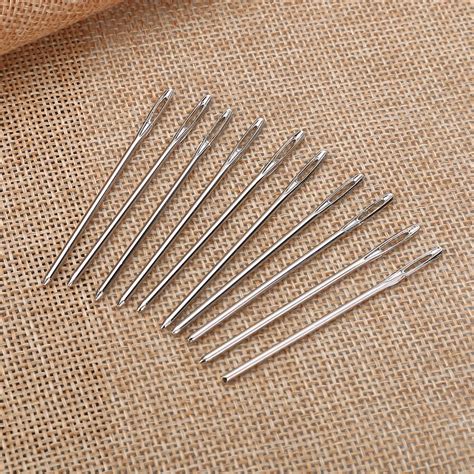 10pcs Large Eye Embroidery Needles Set 5cm*1cm Tapestry Darning Needle ...