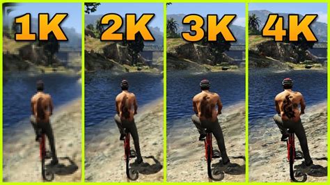 GTA 5 RESOLUTION COMPARISON 1k vs 2k vs 3k vs 4k - YouTube