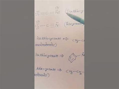 Isothiocyanate and thiocyanate formula #cbse#rbse#neet - YouTube