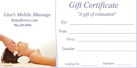 Massage Gift Certificate Templates | Gift Certificate Templates for ...