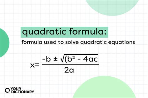 Examples of Quadratic Equation | YourDictionary