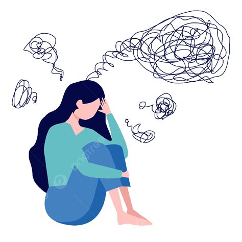 Anxiety Disorder PNG Image, Mental Health Problems Flat Illustration ...