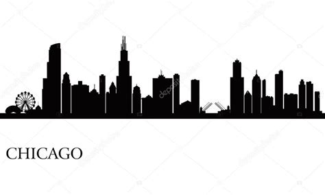 Chicago city skyline silhouette background Stock Vector Image by ©ray ...