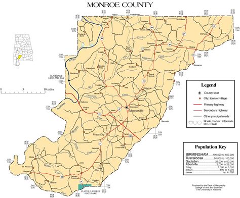 Monroe County, Alabama history, ADAH