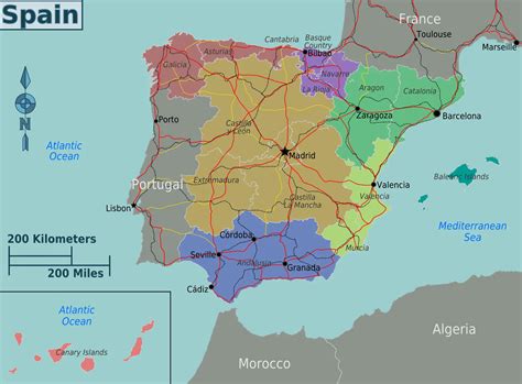 Spain Map • Mapsof.net