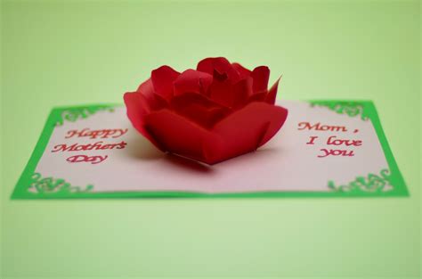 Rose Flower Pop Up Card Tutorial - Creative Pop Up Cards