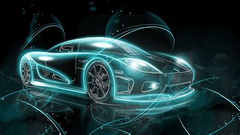 Abstract Sports Car HD Wallpaper | Car Wallpapers | Neon car, Cool car ...