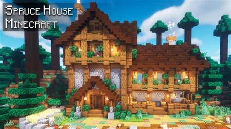 Minecraft: How to build a Spruce House | Tutorial - YouTube