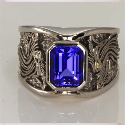 Men's Tanzanite Rings | Gold & Platinum Metals - Tanzanite Jewelry Designs