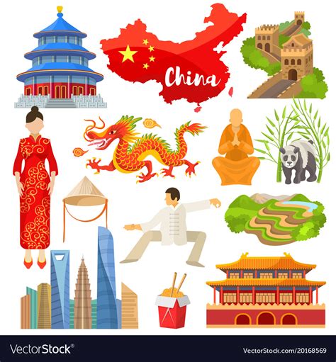 China chinese culture in asia and great Royalty Free Vector