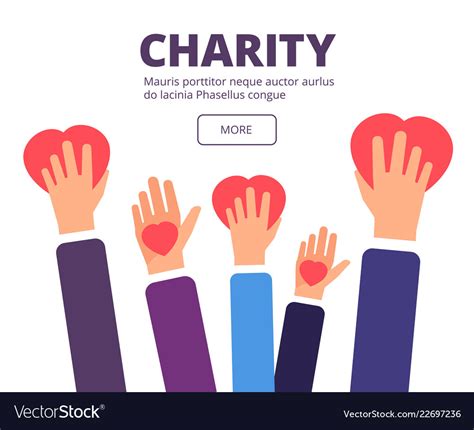 Charity and donation concept volunteer hands Vector Image