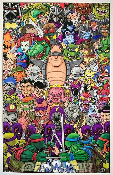 TMNT Rogues Gallery 11x17 Fine Art Print - Etsy | Teenage mutant ninja ...