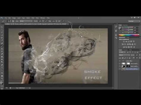 cara membuat efek asap di photoshop - YouTube