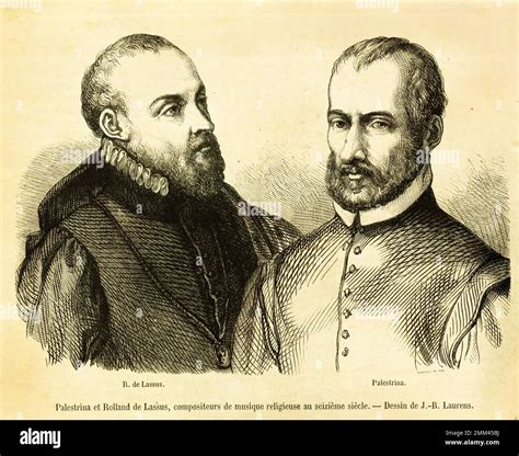 Portrait of Orlande de Lassus and Giovanni Pierluigi da Palestrina ...