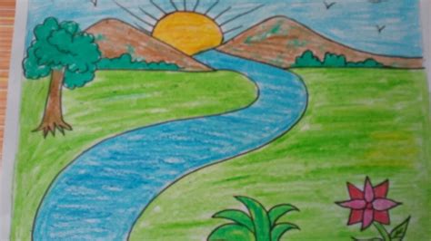 Landscape Simple Drawing at GetDrawings | Free download