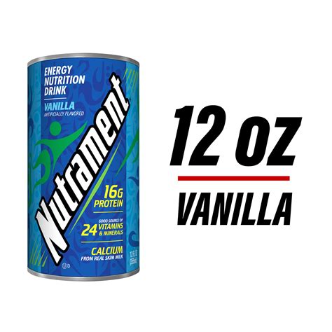 Nutrament Vanilla Energy Nutrition Drink, Protein & Vitamins, 12 fl oz ...