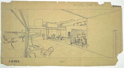 Le Corbusier Villa Savoye Drawings