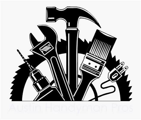 Clip Art Handyman With Tools