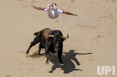 Photo: "Recortadores" contest at the San Fermin Festival 2023 ...