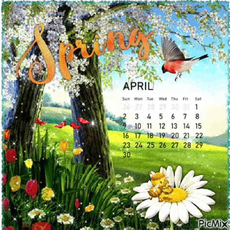 April calendar - GIF animado gratis - PicMix