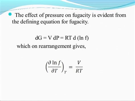 Fugacity & fugacity coefficient